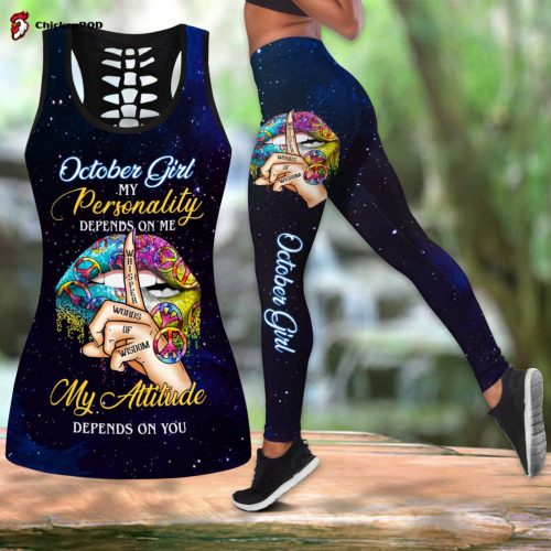 OctoberPersonality Depends On Me My Attitude Depends On You Combo Tank Top + LeggingLeggingsS