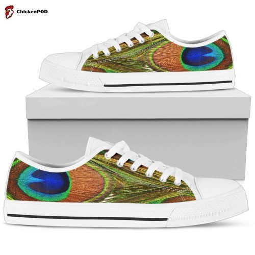 Peacock Print Shoes | Women’s Low Top Shoes