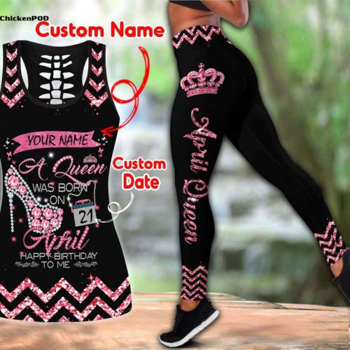 Personalized April Girl Combo Tank Top + Legging