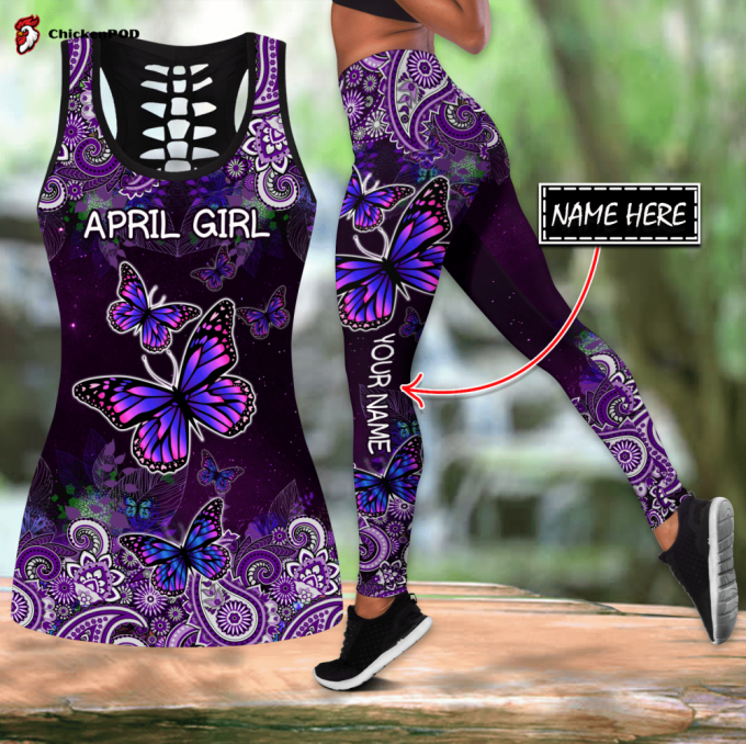 Personalized April Girl Combo Tank Top + Legging