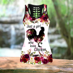 Rooster Just A Girl Who Love Chickens Combo tank top legging