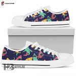 Shark Bite Pattern Low Top Canvas Shoes For Men Women