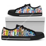 Sign language teacher low top shoes