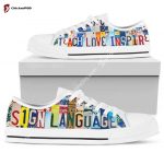 Sign language teacher low top shoes