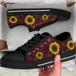 Sunflowers And Roses Low Top Shoes Gift for Men Women