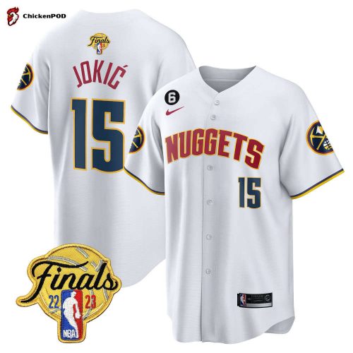 Youth’s Denver Nuggets 2023 Finals Patch Baseball Jersey – All Stitched