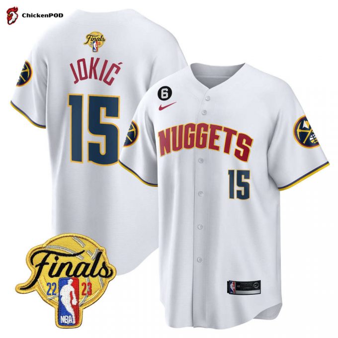 Youth’S Denver Nuggets 2023 Finals Patch Baseball Jersey – All Stitched