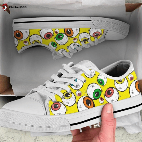 Abstract Eyes Pattern Low Top Shoes Gift for Men WomenUnisex Men And Women Low TopSb