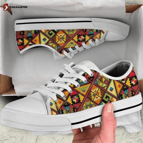 African Pattern Low Top Shoes Gift for Men Women Sneaker