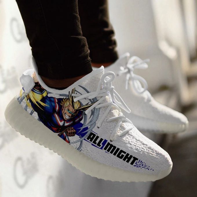 All Might Shoes My Hero Academia Anime Shoes Tt10 Yeezy Sneaker For Fans