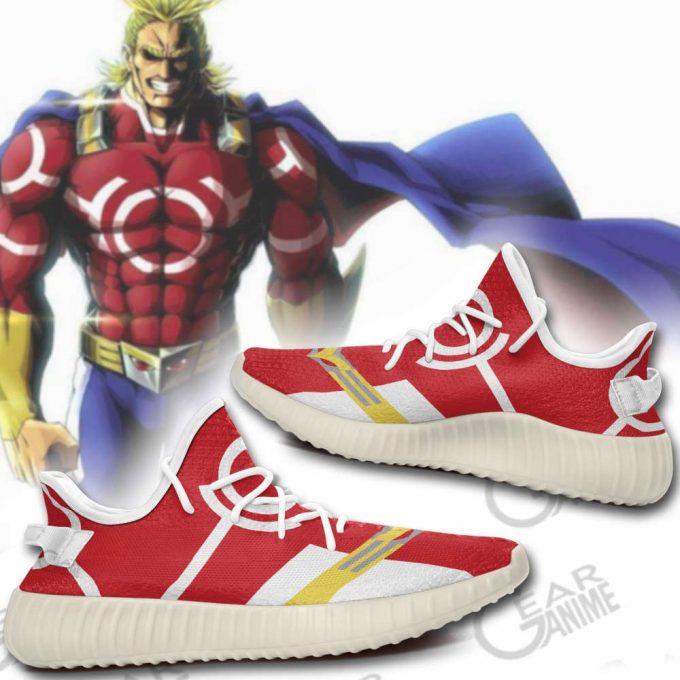 All Might Shoes Silver Ace My Hero Academia Yeezy Sneaker For Fans