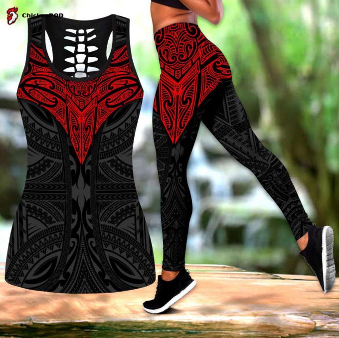 Amazing Polynesian Tattoo Legging &Amp;Amp; Tank Top