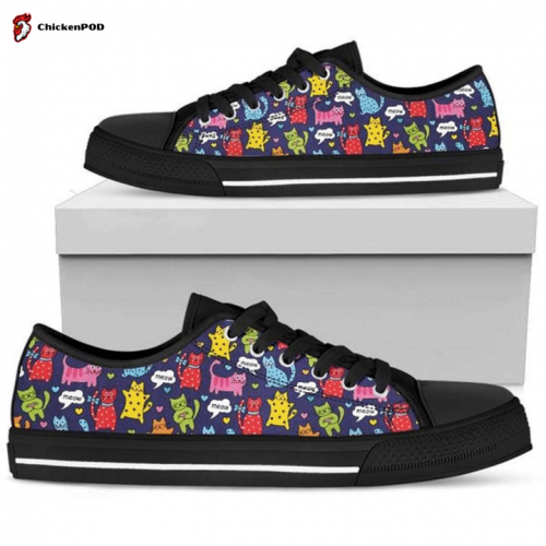 Animal Cat Low Top Shoes Gift for Men Women Sneaker