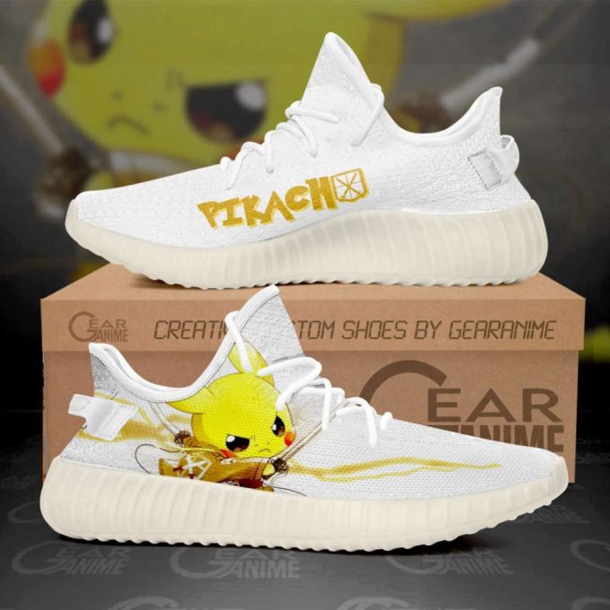 Aot Mashup Pikachu Shoes Pokemon Anime Yeezy Sneaker For Fans