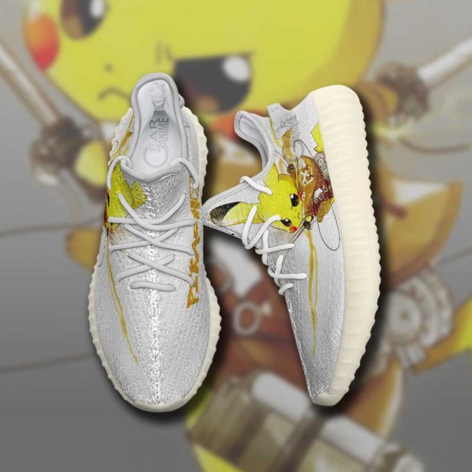 Aot Mashup Pikachu Shoes Pokemon Anime Yeezy Sneaker For Fans