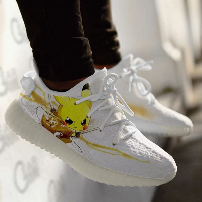 Aot Mashup Pikachu Shoes Pokemon Anime Yeezy Sneaker For Fans