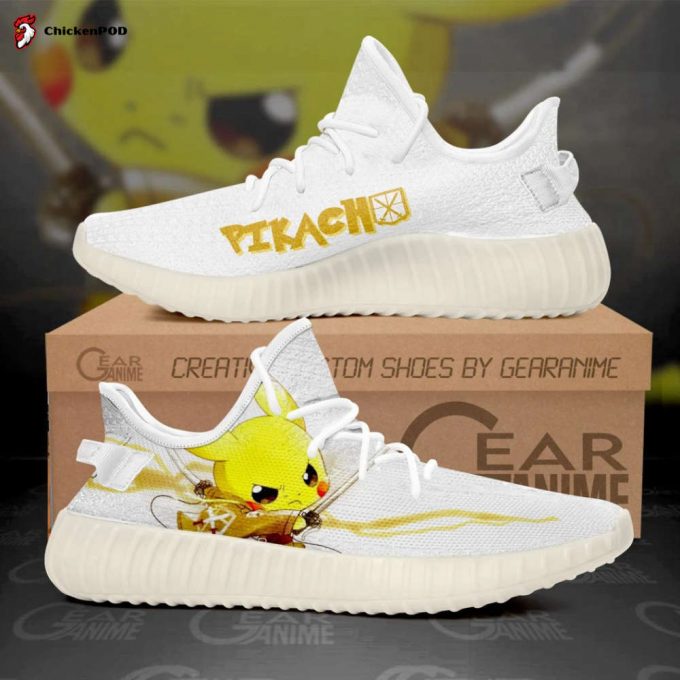 Aot Mashup Pikachu Shoes Pokemon Anime Yeezy Sneaker For Fans