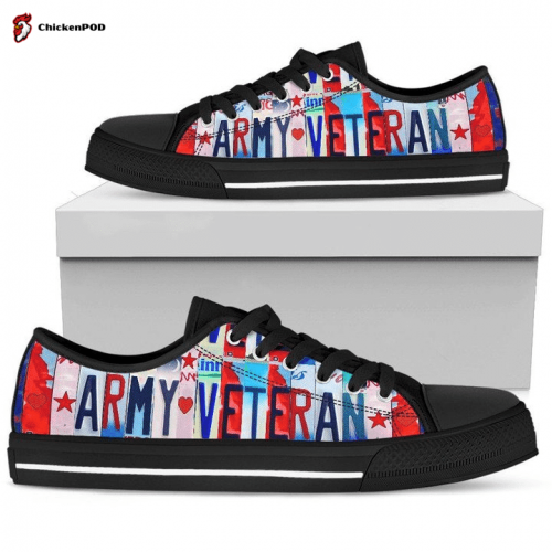 Army Veteran Low Top Shoes Gift for Men Women Sneaker