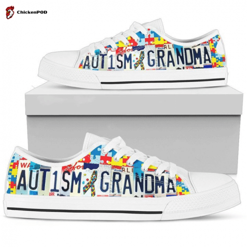 Autism Grandma Low Top Shoes Gift for Men Women Sneaker