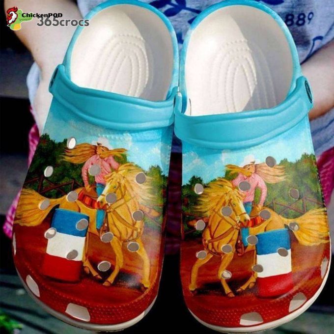 Barrel Racing Girl And Her Horse Arts For Horse Girl Gift Unisex Clogs Clog Shoes