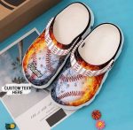 Baseball Fire Gift For Fan Classic Water Rubber clog Unisex Clogs Shoes