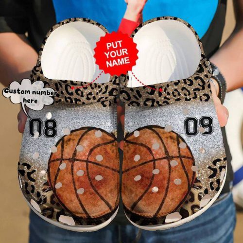 Basketball Unisex Clogs – Basketball Personalized Leopard Clog Shoes For Men And Women