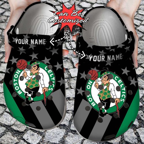 Basketball Unisex Clogs Personalized BCeltics Star Flag Clog Shoes