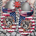 Basketball Unisex Clogs Personalized BNets American Flag Breaking Wall Clog Shoes