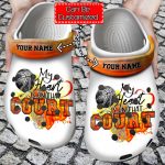 Basketball My Heart Is On That Court clog Unisex Clogs Shoes Custom