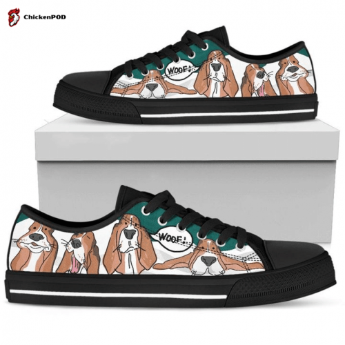 Basset Woof Low Top Shoes Gift for Men Women Sneaker