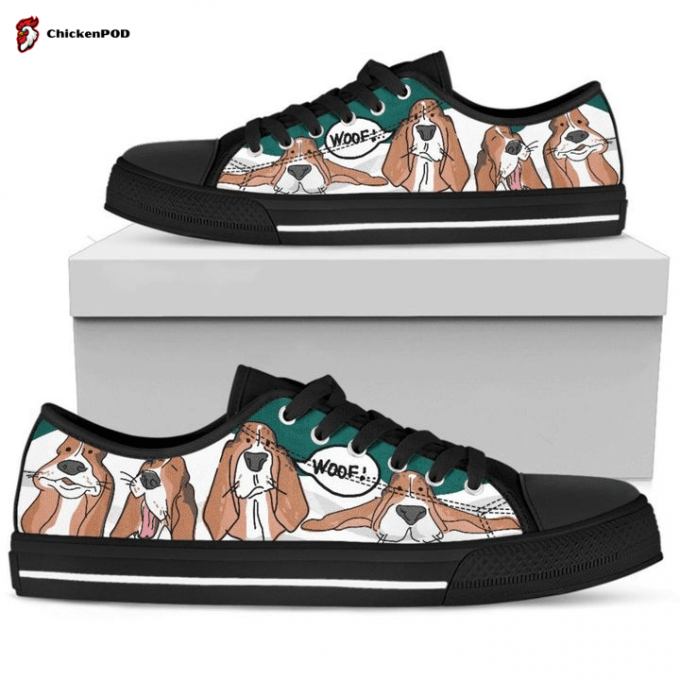 Basset Woof Low Top Shoes Gift For Men Women Sneaker