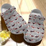 Beagle Grey Pattern Rubber clog Unisex Clogs Shoes