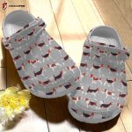 Beagle Grey Pattern Rubber clog Unisex Clogs Shoes