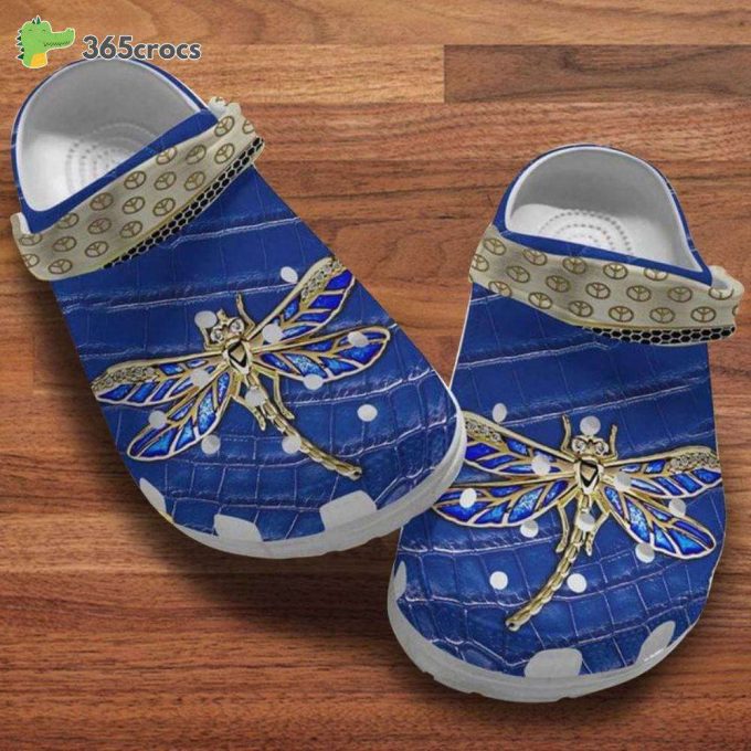 Beautiful Dragonfly Leather Prints Dragonfly Lovers Gift Unisex Clogs Clog Shoes