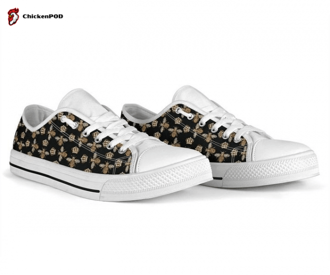 Bee Queen Pattern Low Top Shoes Gift For Men Women