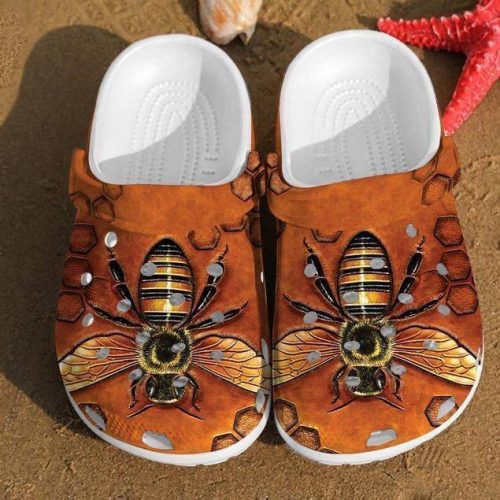 Bee Texture Bee Rubber clog Unisex Clogs Shoes