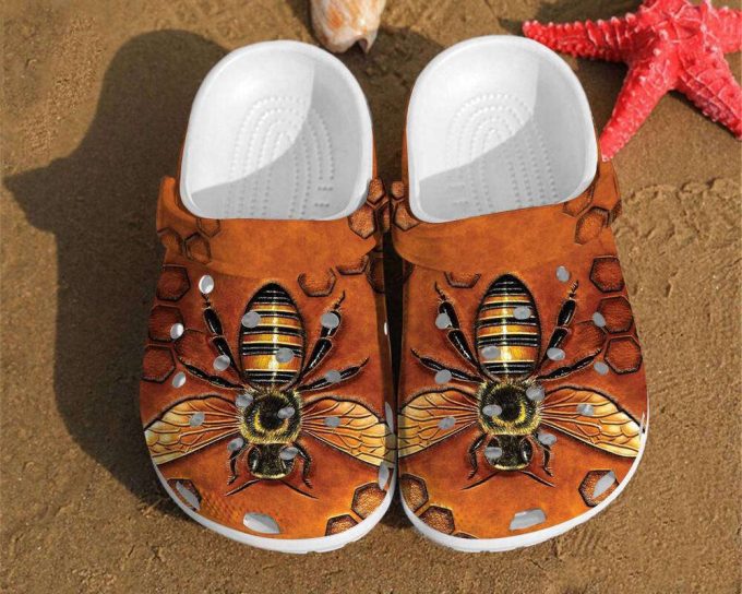 Bee Texture Rubber Clog Unisex Clogs Shoes