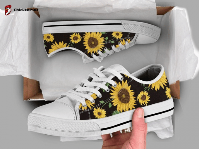 Best Sunflower Shoes Sunflower Cute Low Top Shoes Gift For Men Women Sneaker