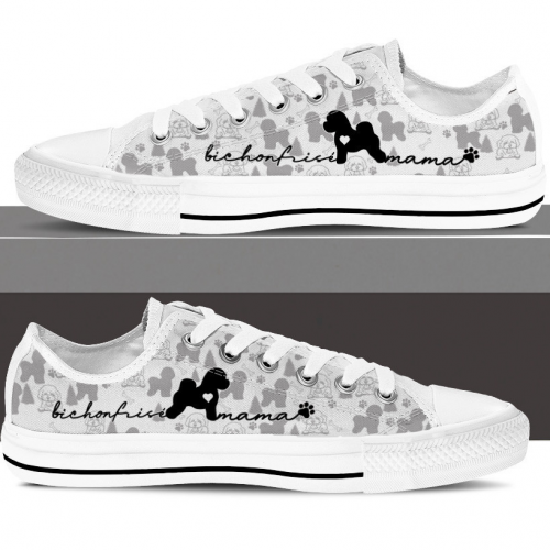 Bichon Frisé Low Top Shoes Gift for Men Women Sneaker