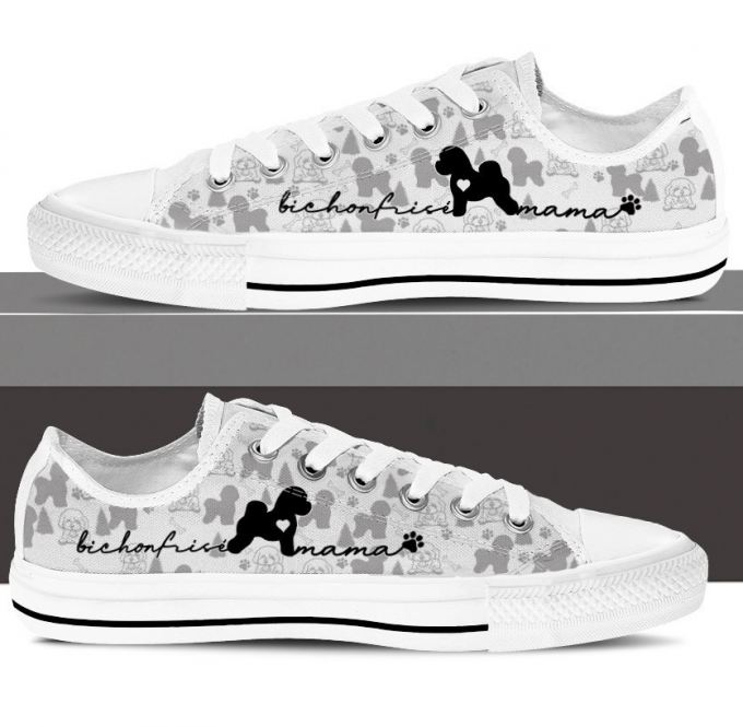 Bichon Frisé Low Top Shoes Gift For Men Women Sneaker