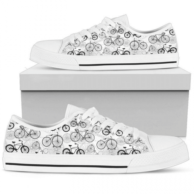 Bicycle Low Top Shoes Gift For Men Women Sneaker