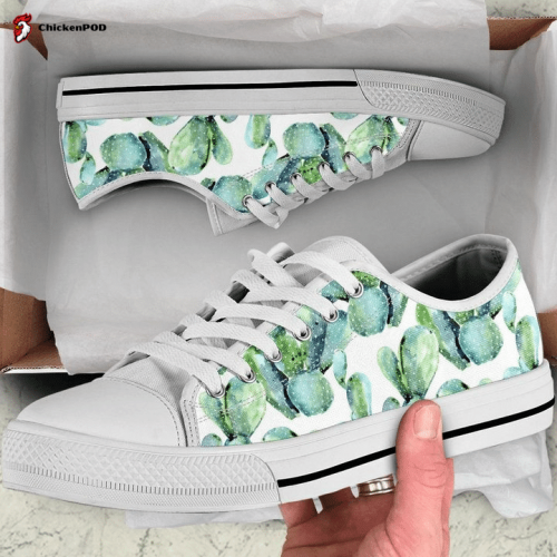 Big Cactus Pattern Low Top Shoes Gift for Men Women Sneaker