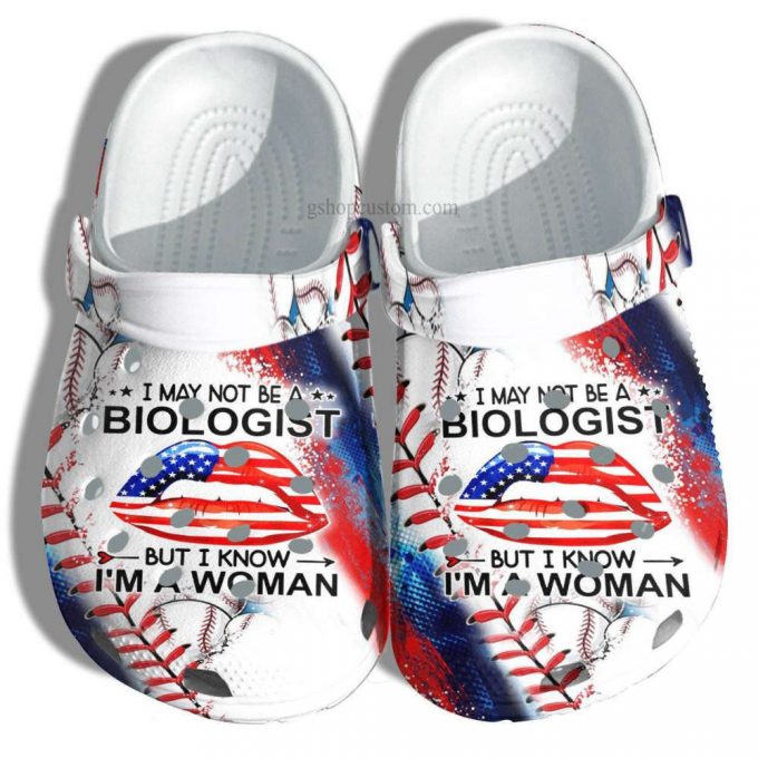 Biologist Woman Baseball Lover 3D Clog Unisex Shoes Gift Daughter – Biologist America Flag Baseball Unisex Clogs Shoes Gift 4Th Of July