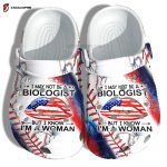 Biologist Woman Baseball Lover 3D Clog Unisex Shoes Gift Daughter – Biologist America Flag Baseball Unisex Clogs Shoes Gift 4Th Of July