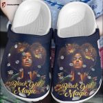 Black Girl Magic Butterfly Lover Unisex Clogs Shoes Clog Black Pride Black Beauty Unisex Clogs Crocbland Clog