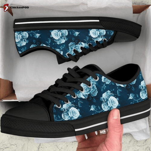 Blue Roses Low Top Shoes Gift for Men Women Sneaker