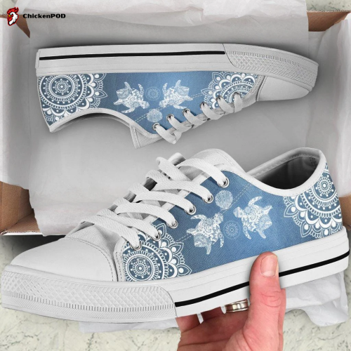 Blue Turtles Low Top Shoes Gift for Men Women Sneaker