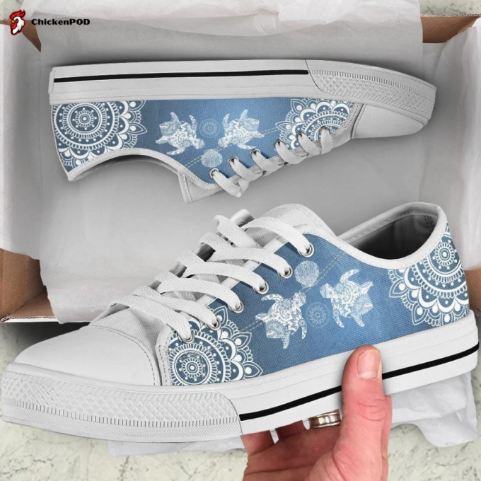 Blue Turtles Low Top Shoes Gift For Men Women Sneaker