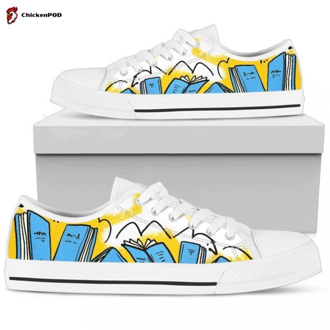 Books Blue Women’S Low Top Shoes