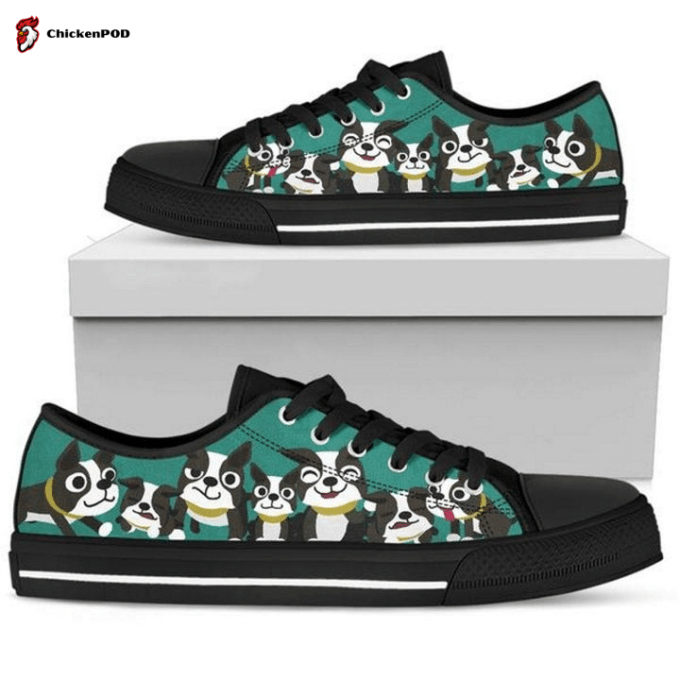 Boston Cat Terrier Low Top Shoes Gift For Men Women